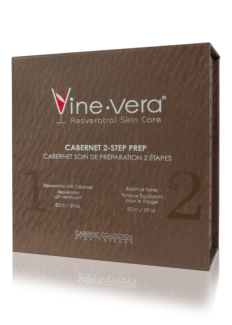 Vine Vera Resveratrol Cabernet 2 Step Prep in its case