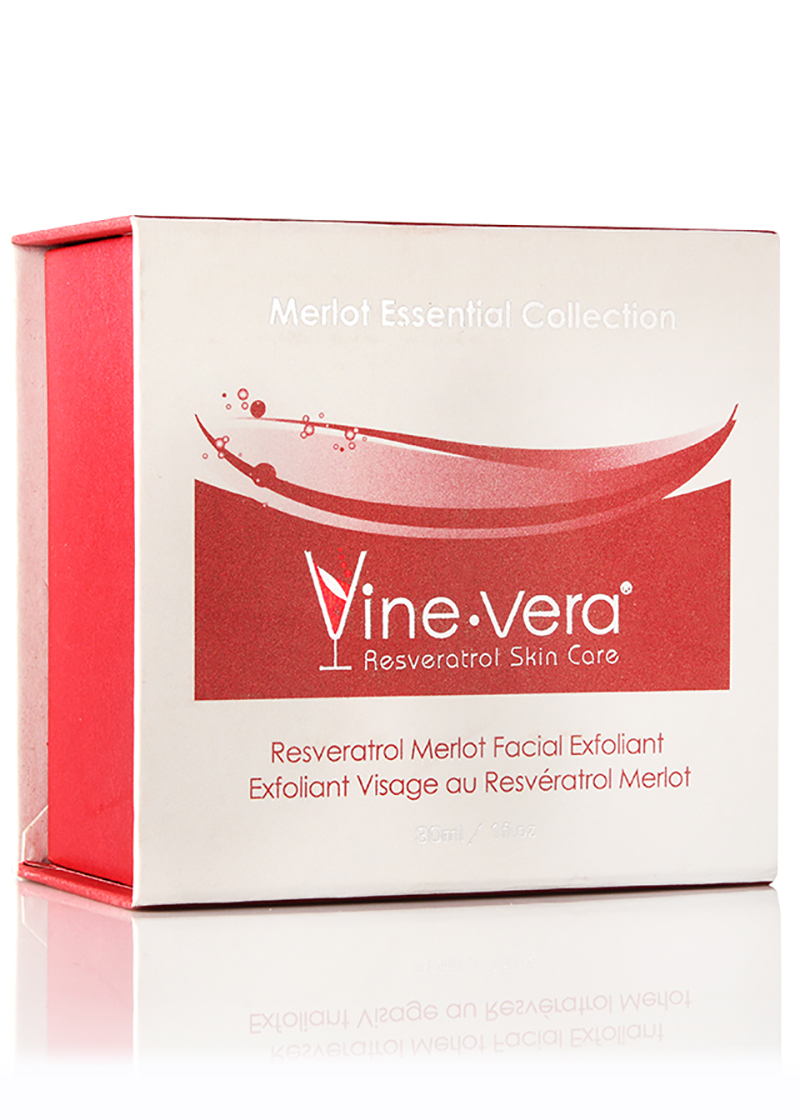 Merlot Facial Exfoliant in it's case