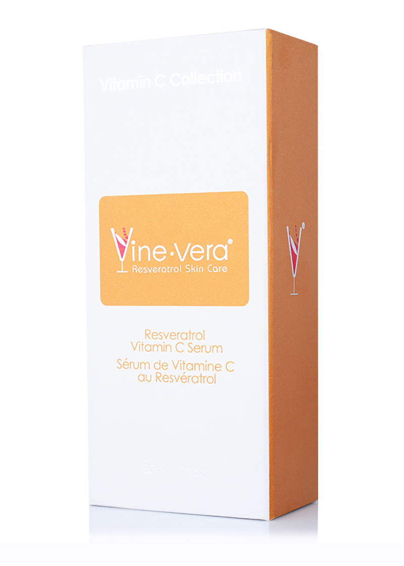 Vine Vera Resveratrol Vitamin C Serum in it's case