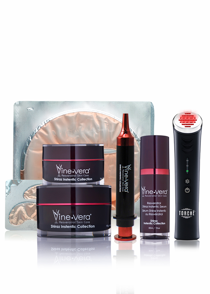 Shiraz Instentic Collection + Resveratrol Cabernet Rejuvenating Mask + Jelessi Torche V2+